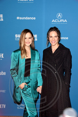 Clara Rugaard and Hilary Swank