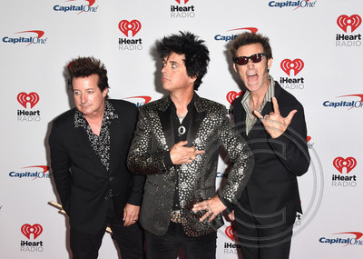 Tre Cool, Billie Joe Armstrong and Mike Dirnt of Green Day
