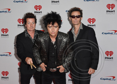 Tre Cool, Billie Joe Armstrong and Mike Dirnt of Green Day