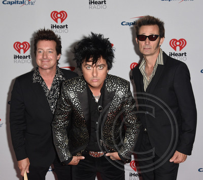 Tre Cool, Billie Joe Armstrong and Mike Dirnt of Green Day