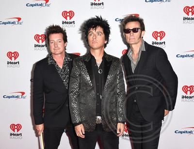 Tre Cool, Billie Joe Armstrong and Mike Dirnt of Green Day